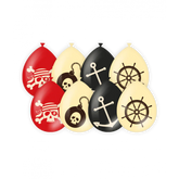 Ballonnen Piraat 30cm 8st